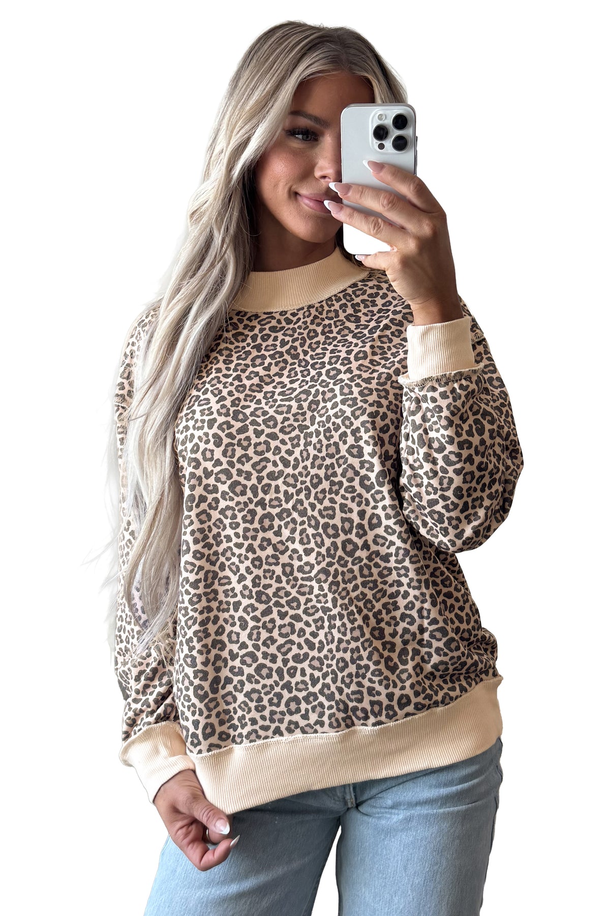 Wild Side Leopard Print Sweatshirt