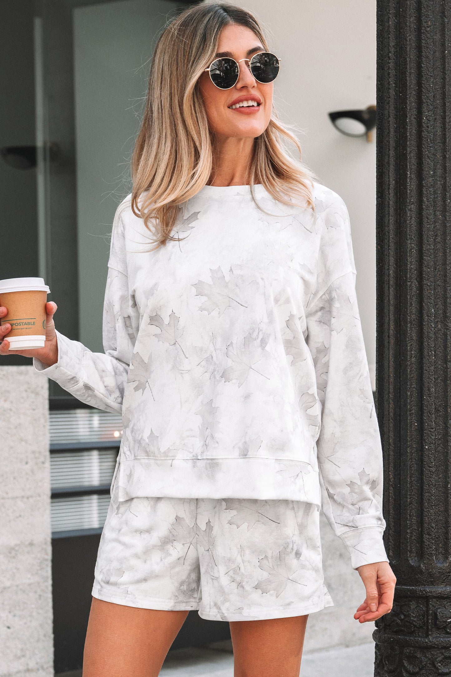 Maple Camo Pullover & Shorts Set