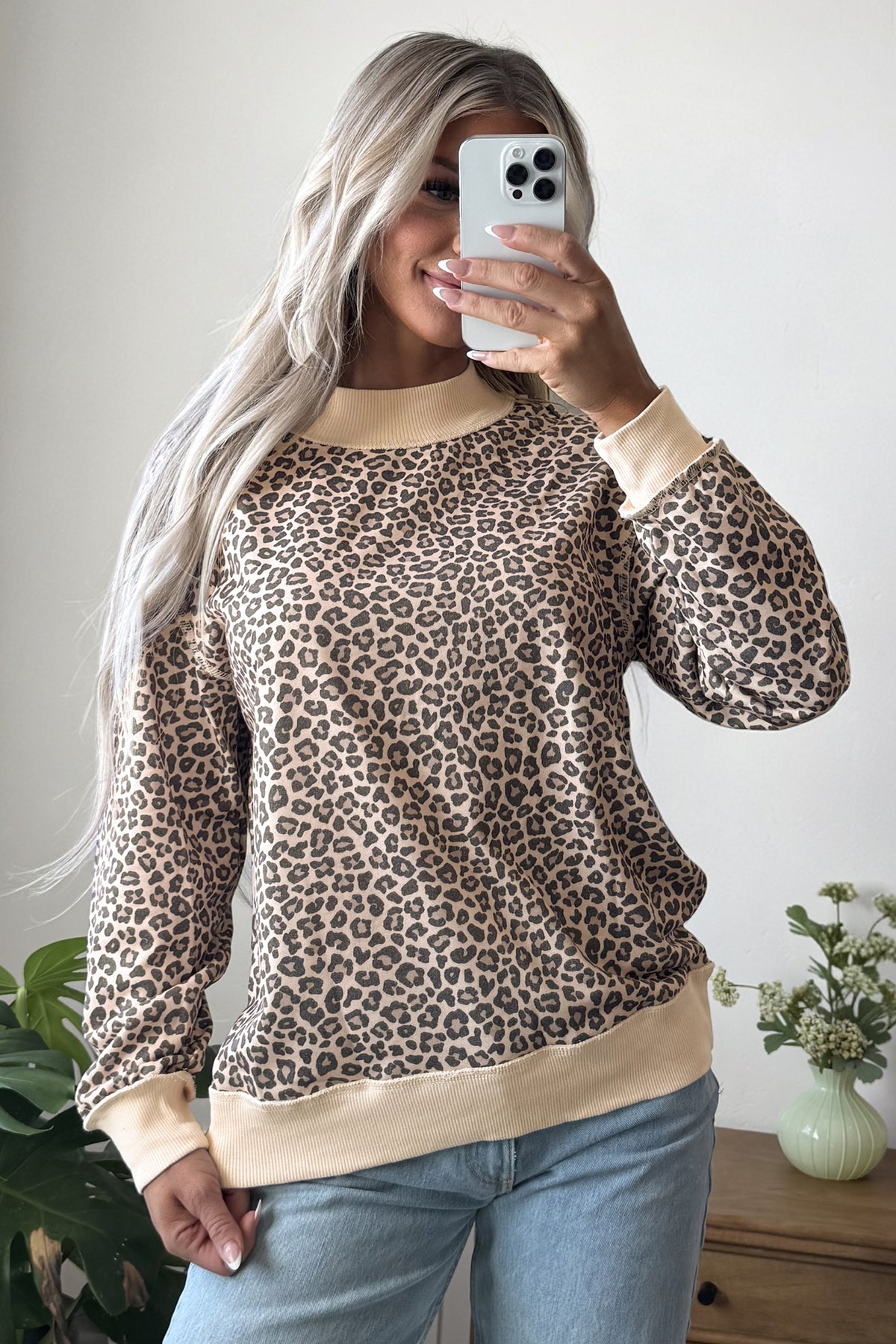 Wild Side Leopard Print Sweatshirt