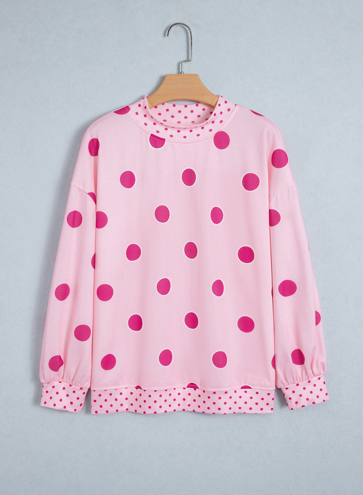Merry & Bright Polka Dot Oversized Tunic Sweatshirt