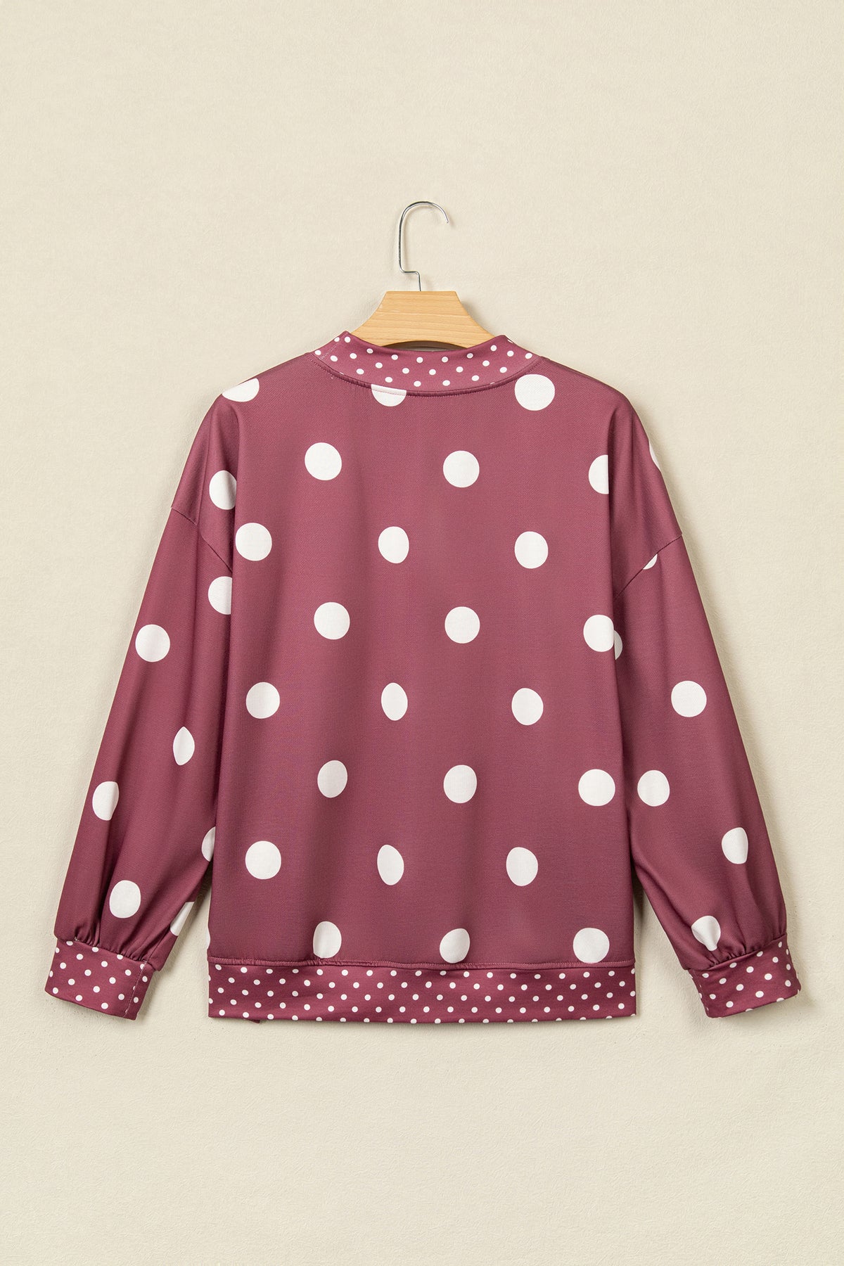 Merry & Bright Polka Dot Oversized Tunic Sweatshirt