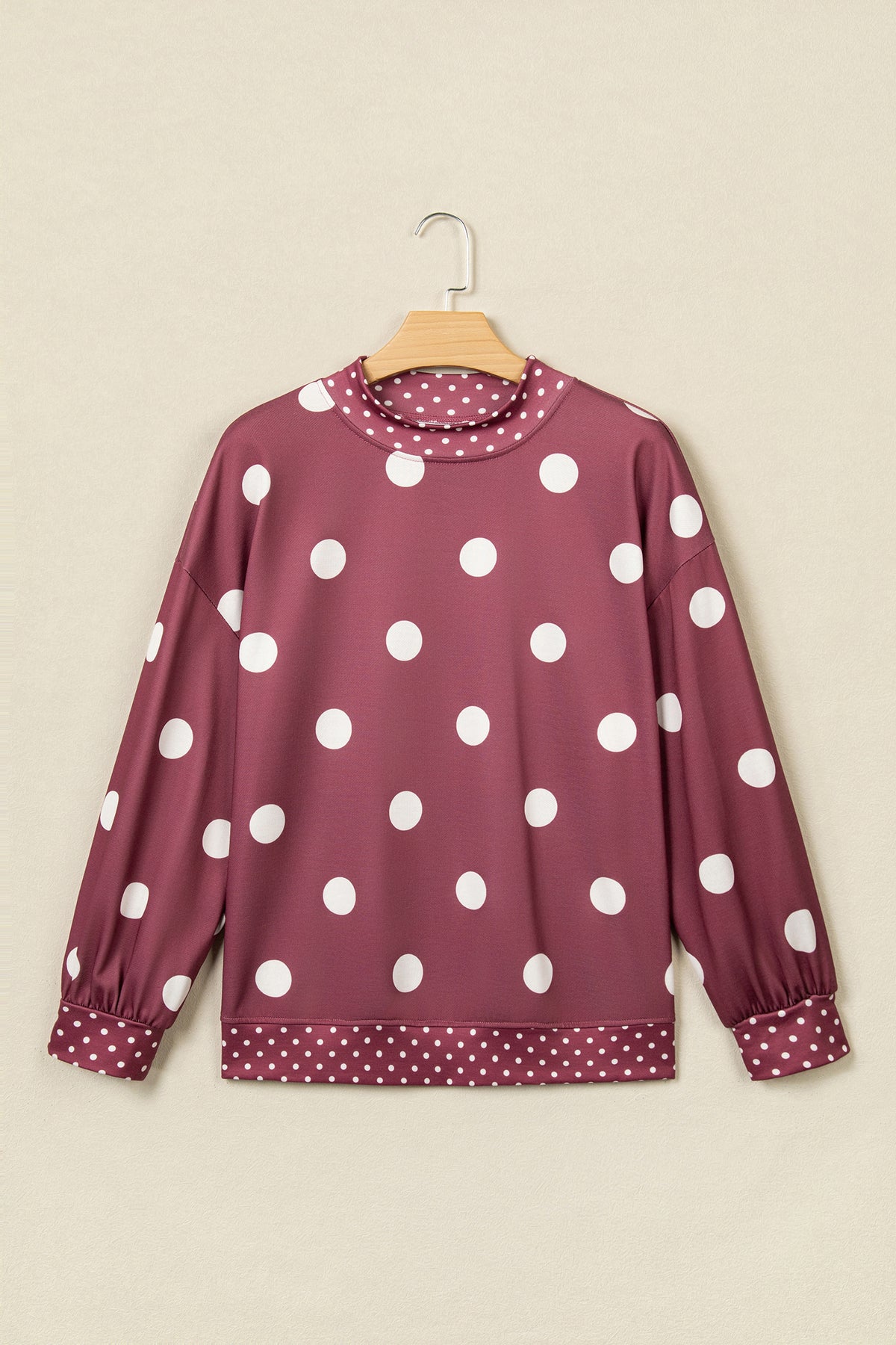 Merry & Bright Polka Dot Oversized Tunic Sweatshirt