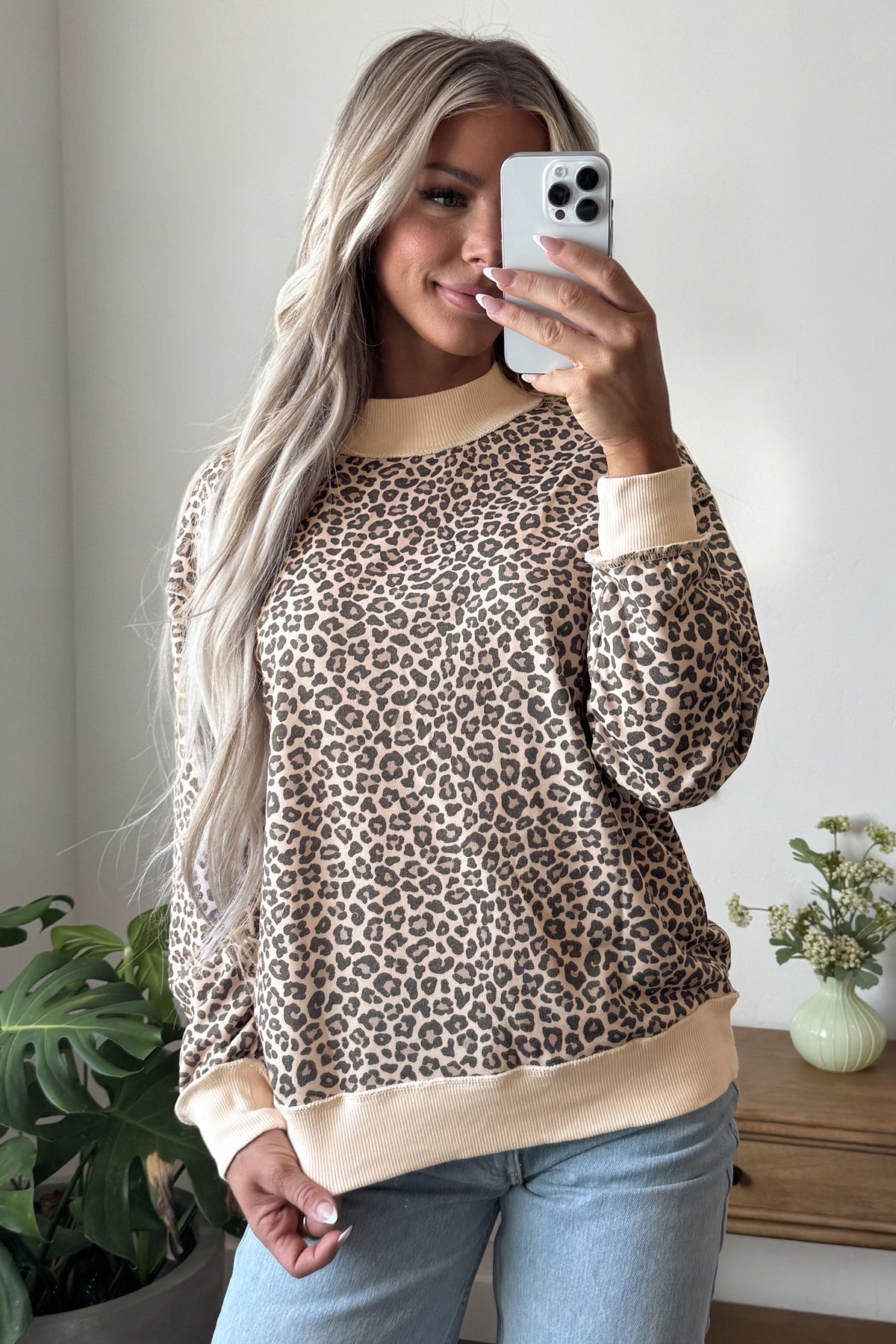 Wild Side Leopard Print Sweatshirt