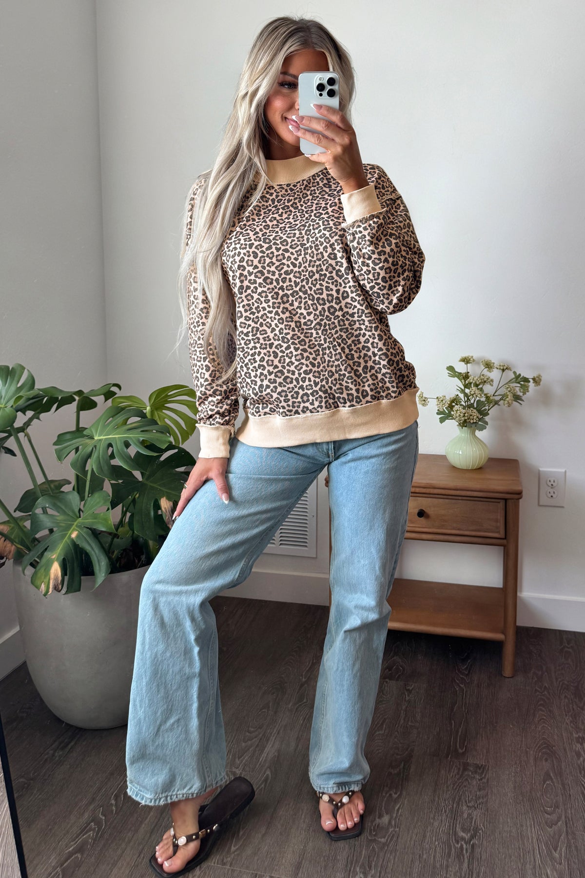 Wild Side Leopard Print Sweatshirt