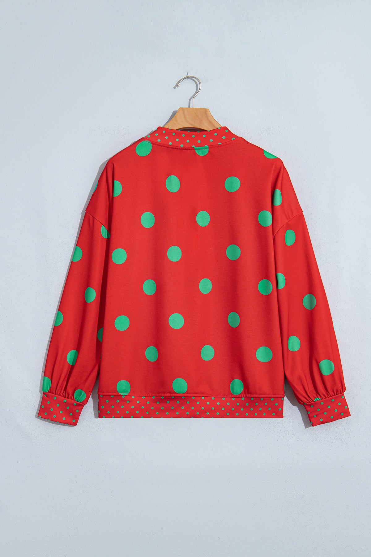 Merry & Bright Polka Dot Oversized Tunic Sweatshirt