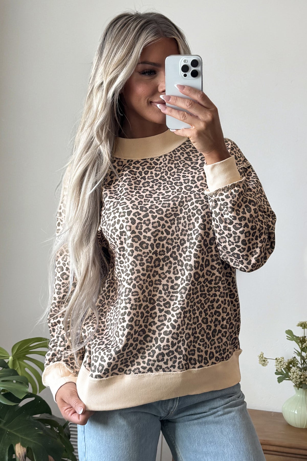 Wild Side Leopard Print Sweatshirt