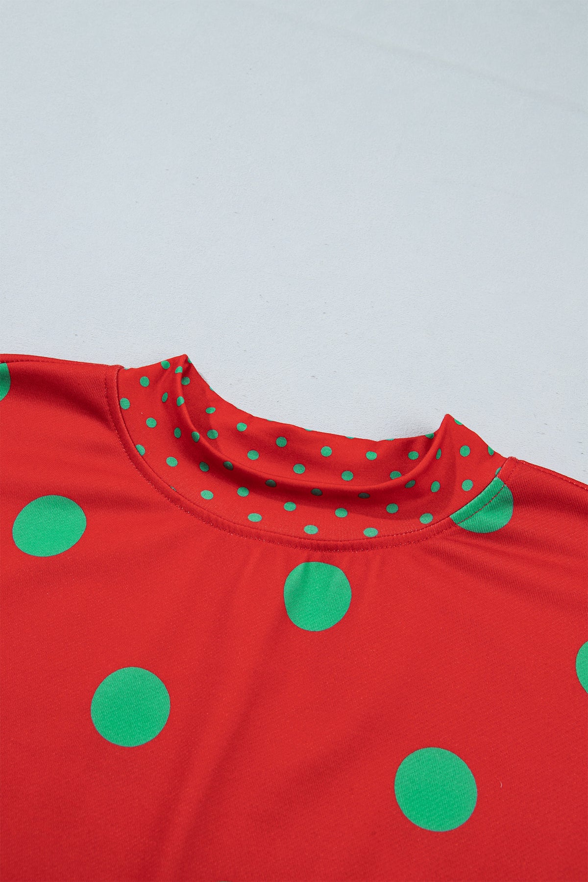 Merry & Bright Polka Dot Oversized Tunic Sweatshirt