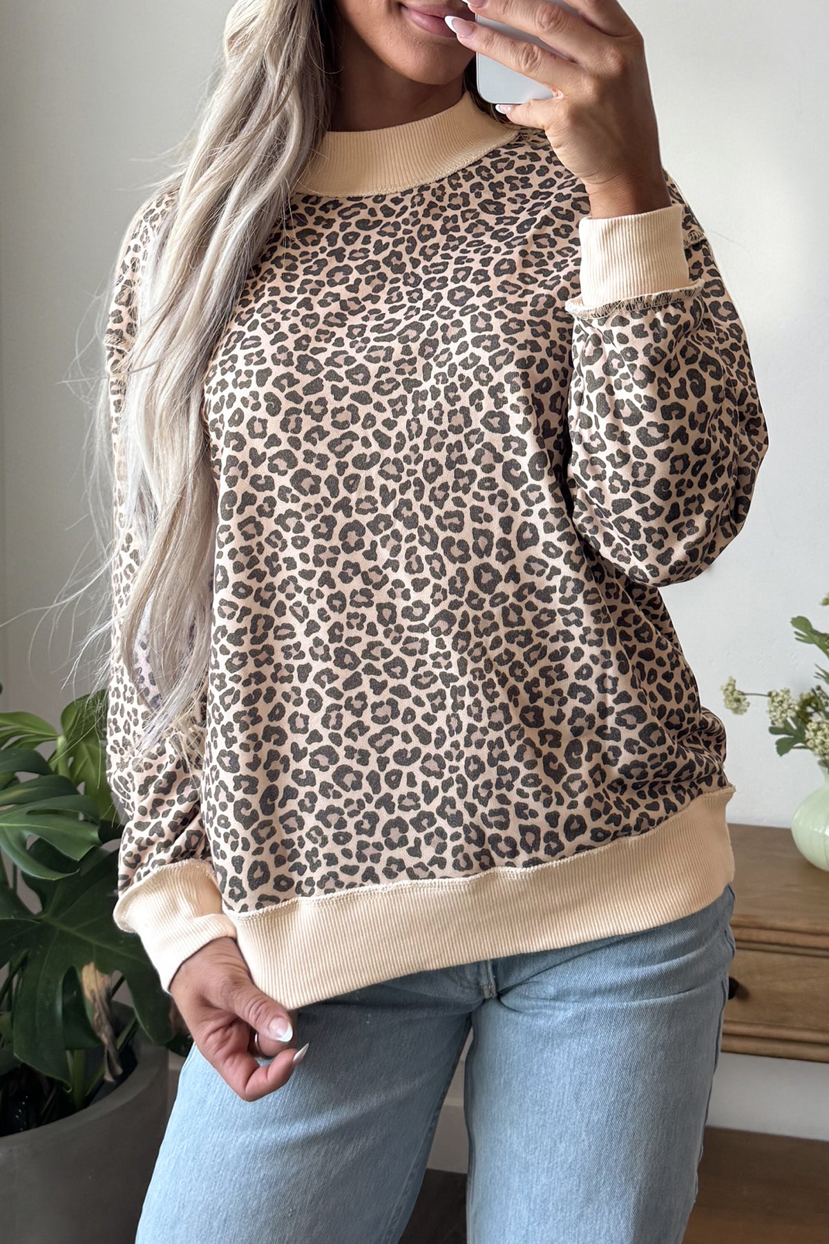 Wild Side Leopard Print Sweatshirt