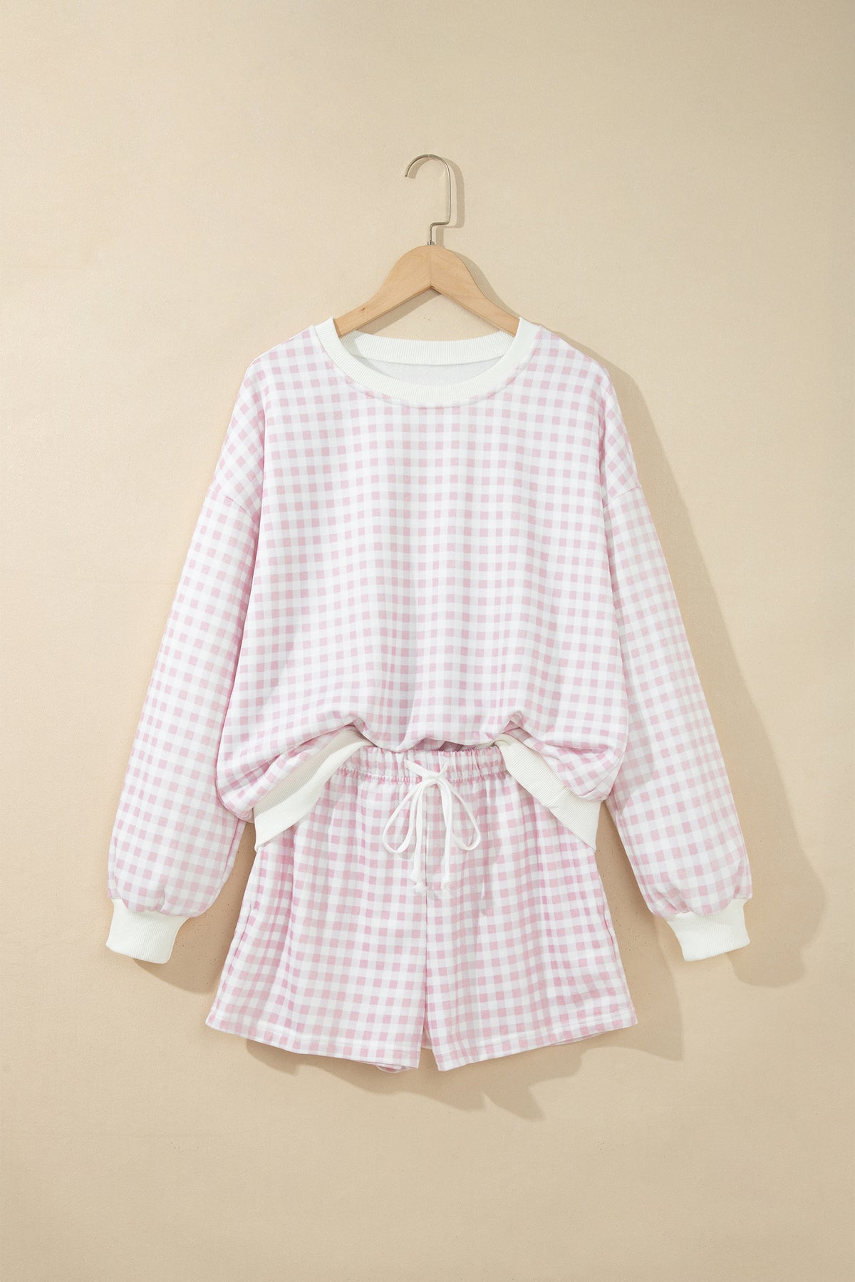 Weekend Gingham Pullover & Shorts Set