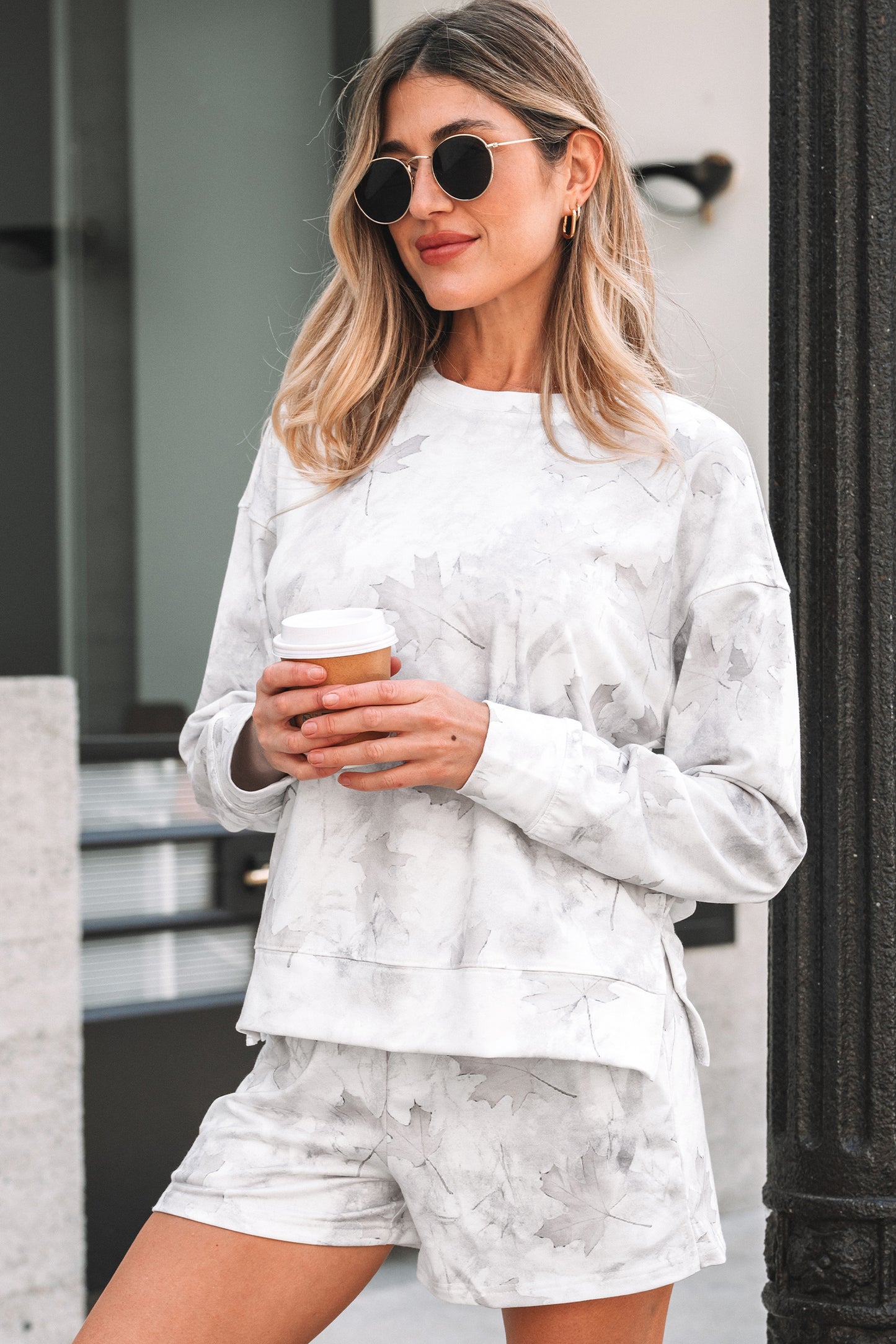Maple Camo Pullover & Shorts Set