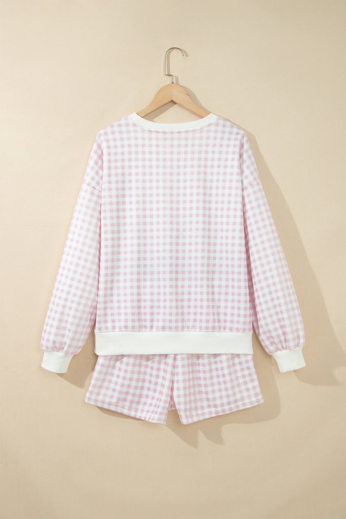 Weekend Gingham Pullover & Shorts Set