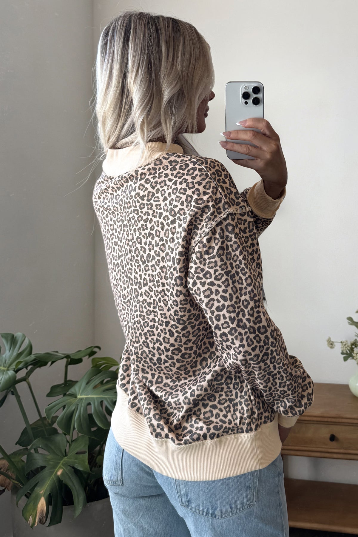 Wild Side Leopard Print Sweatshirt