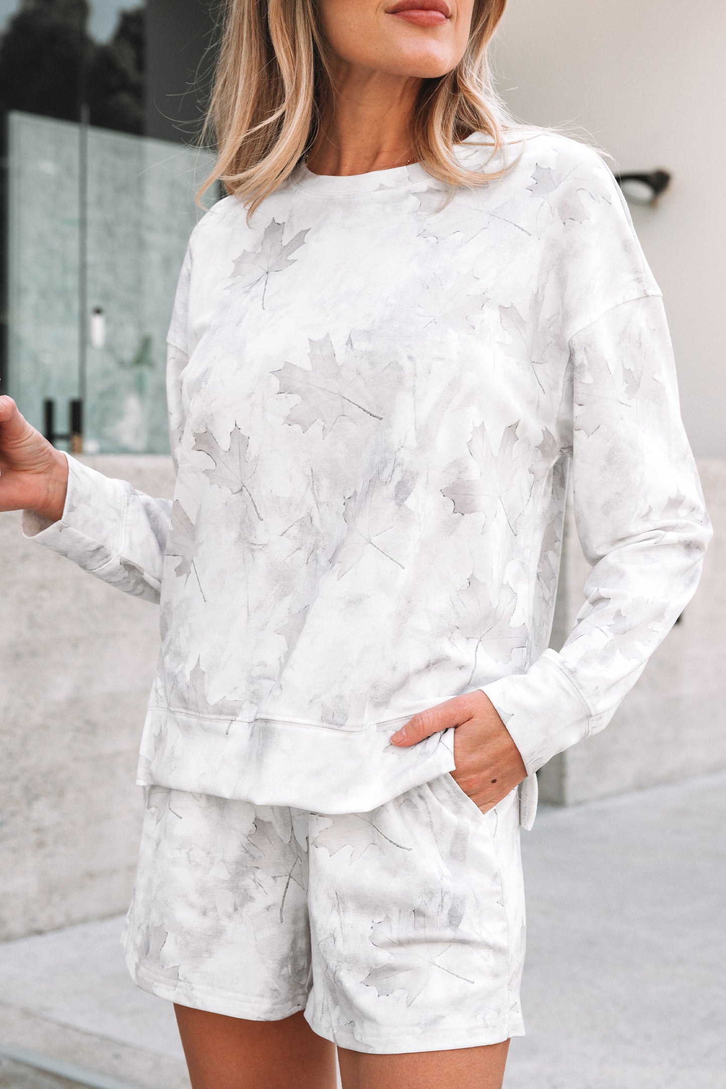 Maple Camo Pullover & Shorts Set