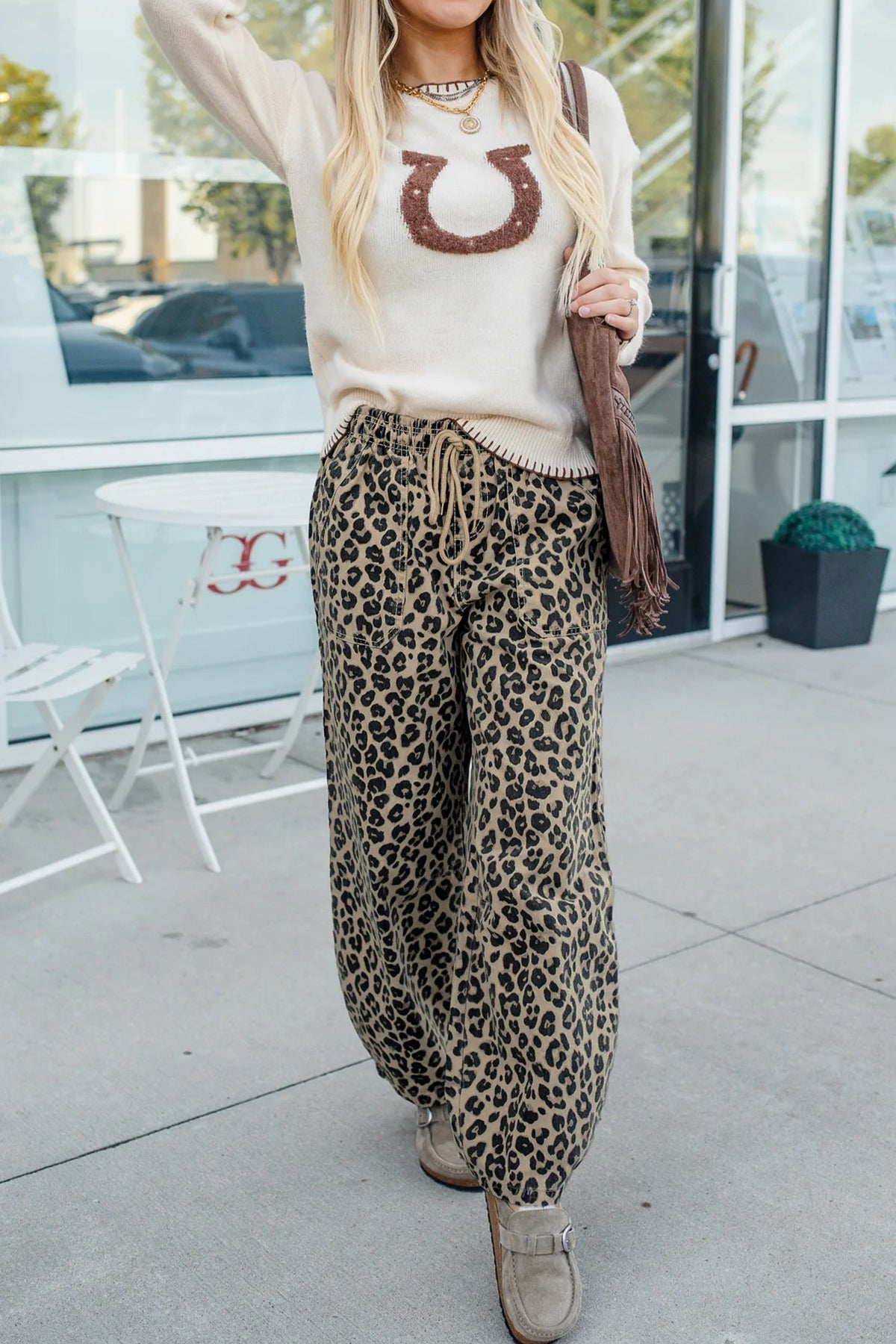 Wild Side Leopard Wide-Leg Pants